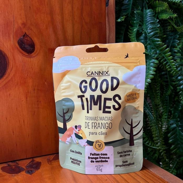 Pacote de tirinhas macias Cannix Good Times sabor frango