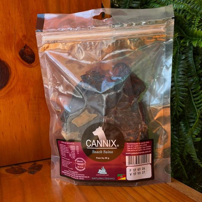 Pacote de snack suíno Cannix, petisco natural para cães
