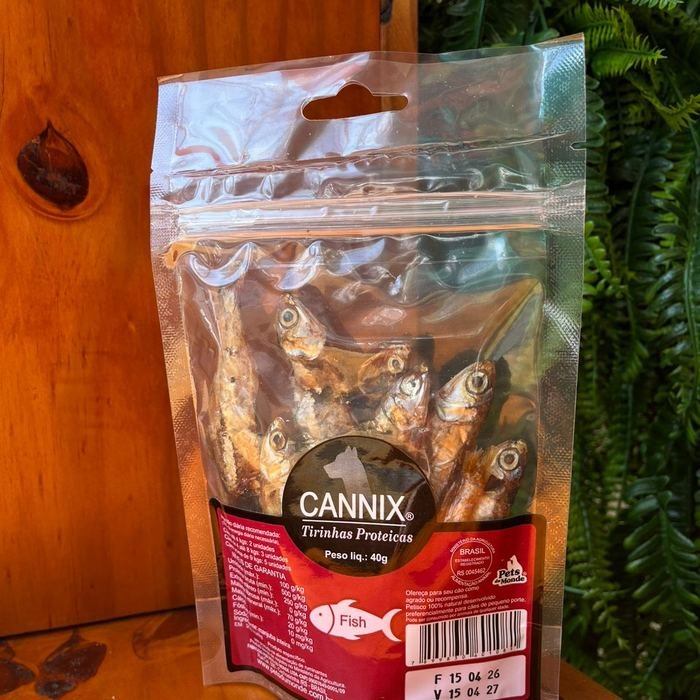 Pacote de tirinhas proteicas Cannix sabor peixe, petisco natural para cães