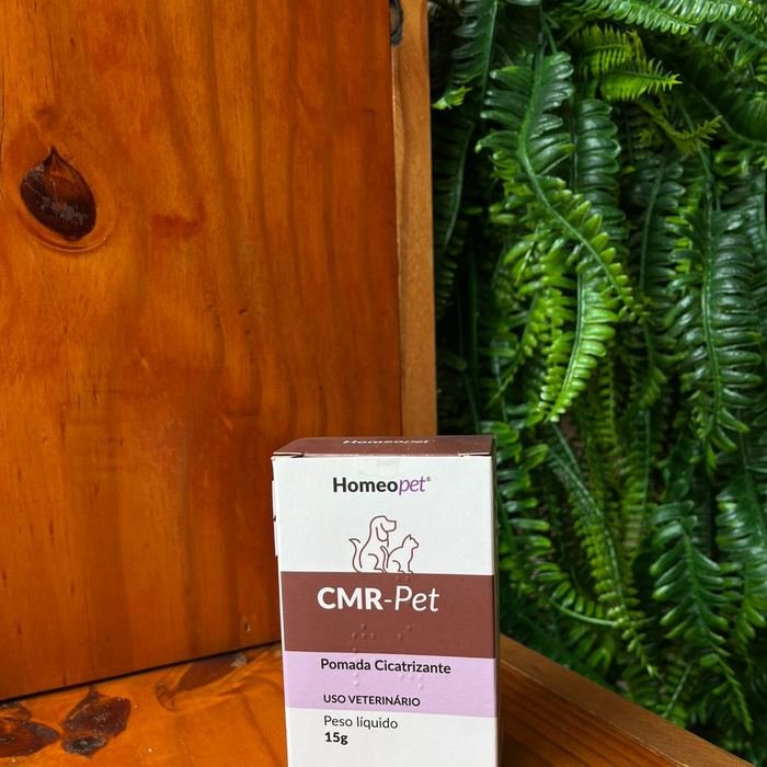 Caixa do produto Homeopet CMR-Pet, pomada cicatrizante veterinária