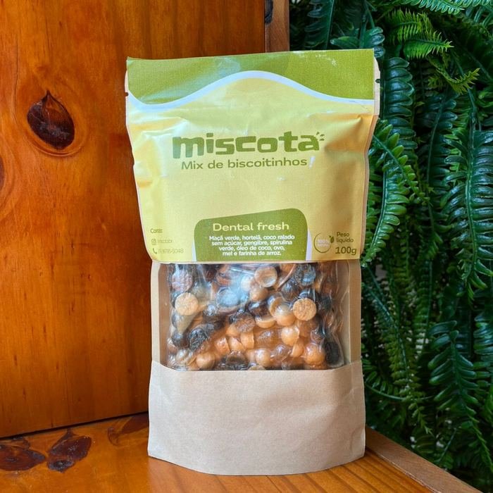 Pacote de biscoitinhos Miscota Dental Fresh