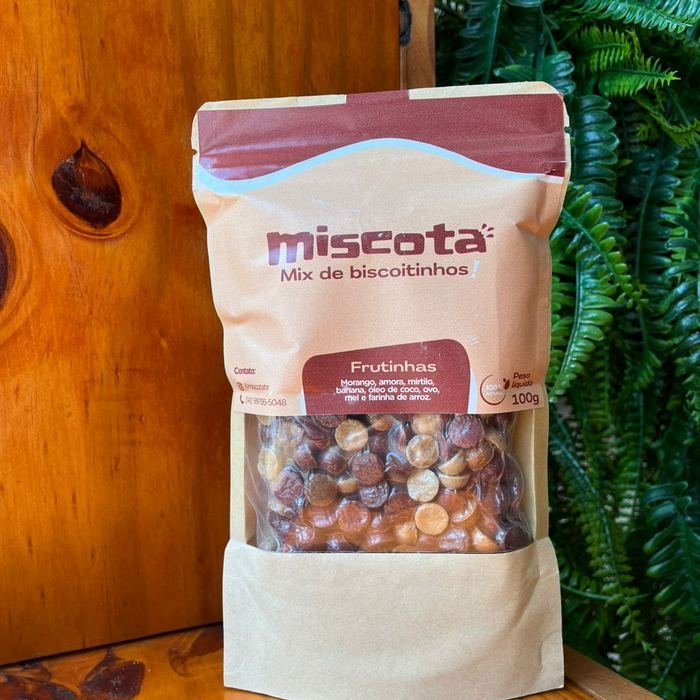 Pacote de biscoitinhos Miscota sabor Frutinhas
