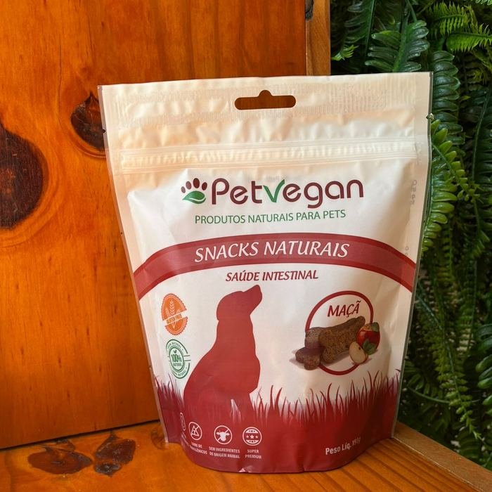 Pacote PetVegan Snacks Naturais sabor maçã