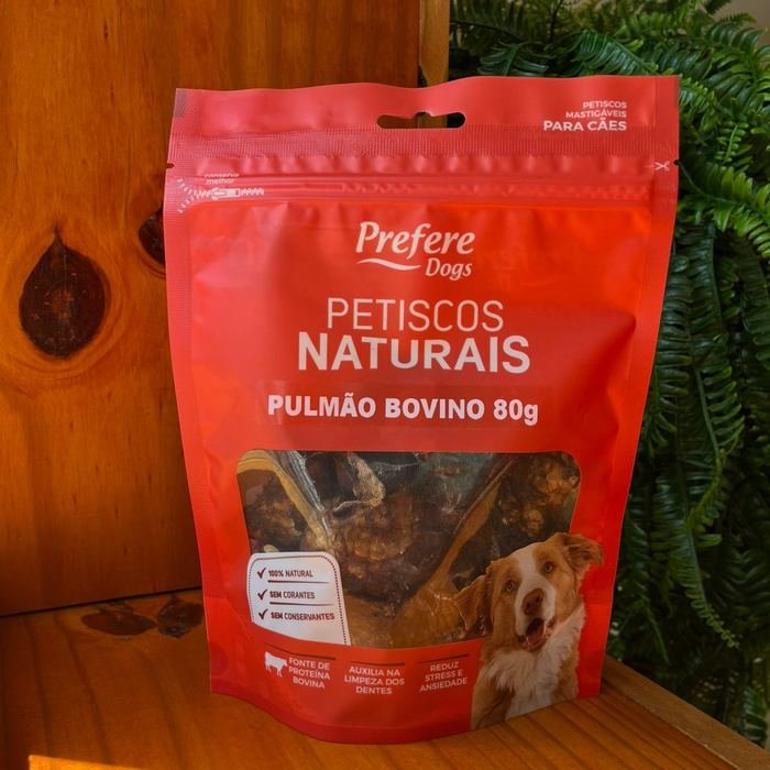 Pacote de pulmão bovino desidratado Prefere Dogs