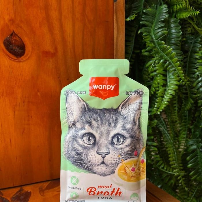 Sachê de caldo cremoso Wanpy sabor atum para gatos